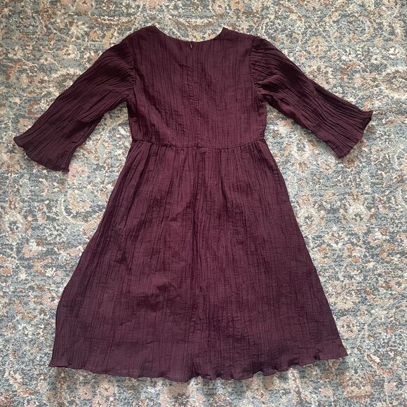 Roolee mom nursing friendly 100% linen dress women’s size Small deep purple plum - Picture 8 of 9